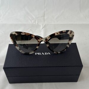 Prada Leopard Print Cat-Eye Sunglasses/Talk Havana